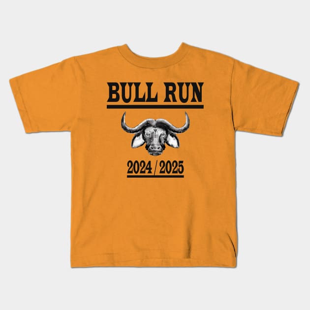 Bull Run Crypto Currency Bitcoin Kids T-Shirt by PlanetMonkey